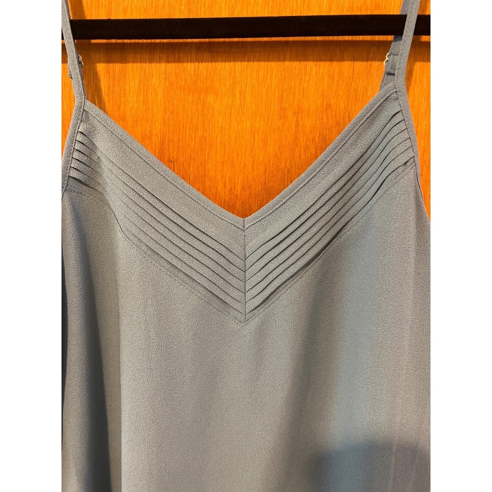 1. State camisole tank pintuck porcelain blue vneck small adjustable straps - Picture 4 of 9